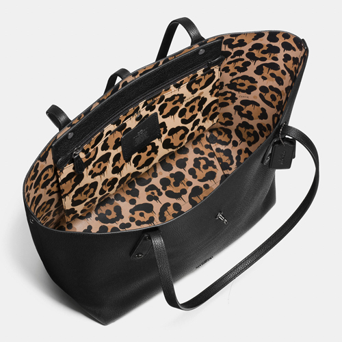 Coach Outlet Market Tote In Wild Beast Print Leather
